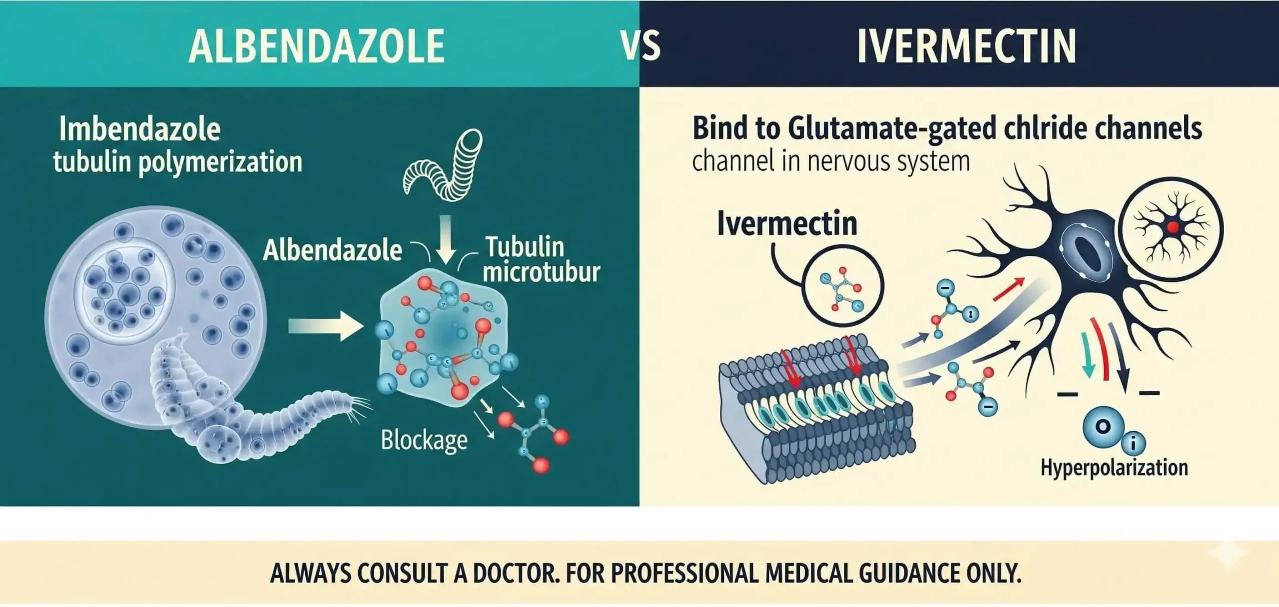 Albendazole vs Ivermectin
